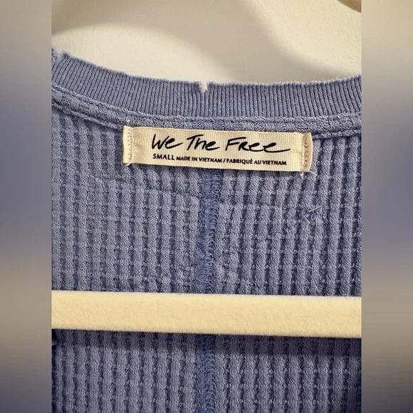 Free People, We The Free Lavender Waffle Knit Top - Picture 3 of 6